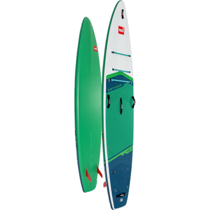 2024 Red Paddle Co 13'2 Voyager Plus Stand Up Paddle Board, Tasche, Paddel, Pumpe & Leine - Hybrid Tough Package